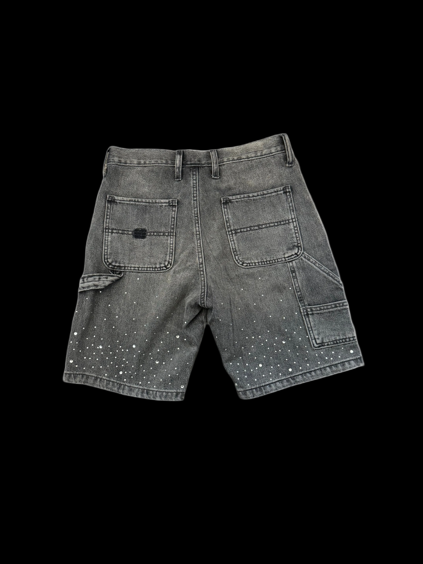 Lu Rhinestoned Jean shorts
